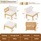5 Pieces Acacia Wood Patio Conversation Set with 2-Tier Coffee Table Ideal for Outdoor Use